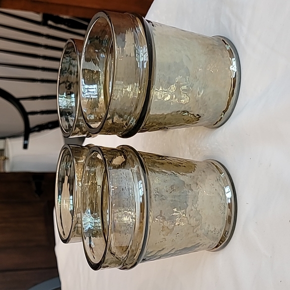 Pier 1 imports iridescent drinking glasses.